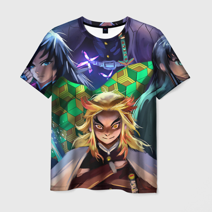 Мужская футболка 3D KIMETSU NO YAIBA фото