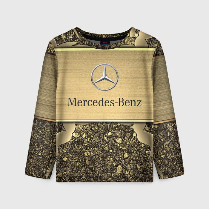 Детский лонгслив 3D MERCEDES GOLD фото