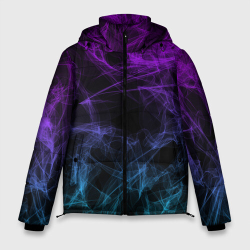 Мужская зимняя куртка 3D NEON SMOKES STRIPES фото