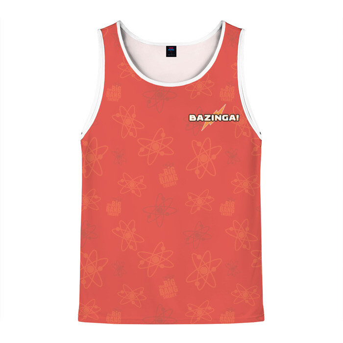 Мужская майка 3D BAZINGA! фото