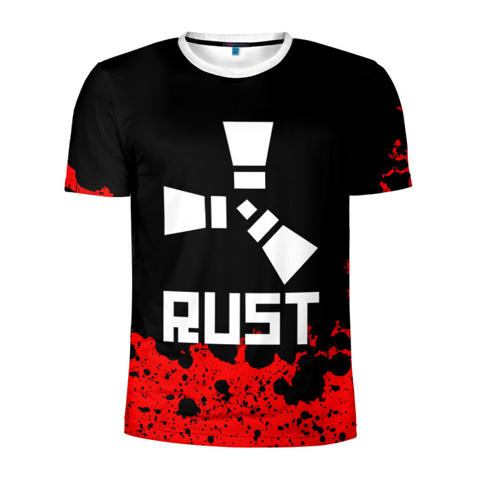 Мужская футболка 3D спортивная RUST фото