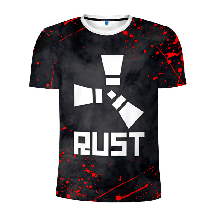 Мужская футболка 3D спортивная RUST фото