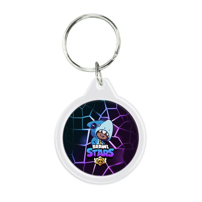 Брелок круглый Brawl Stars LEON SHARK фото