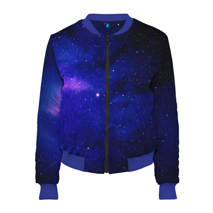 Женский бомбер 3D КОСМОС фото
