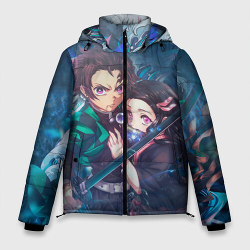 Мужская зимняя куртка 3D KIMETSU NO YAIBA фото