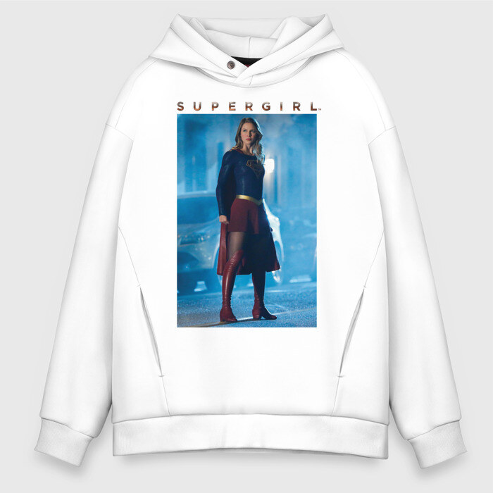 Мужское худи Oversize хлопок Supergirl фото