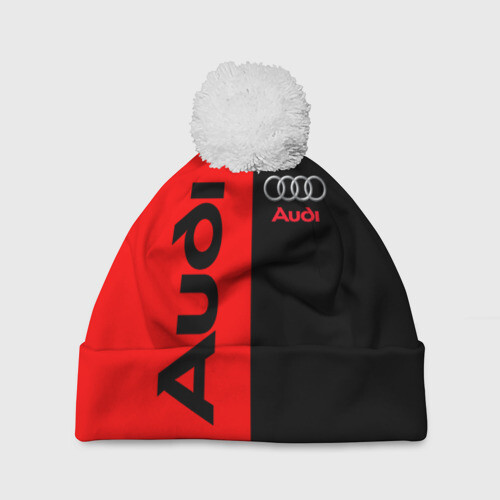 Шапка 3D c помпоном AUDI фото