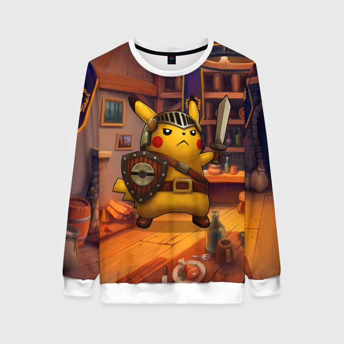 Женский свитшот 3D Пикачу рыцарь фото