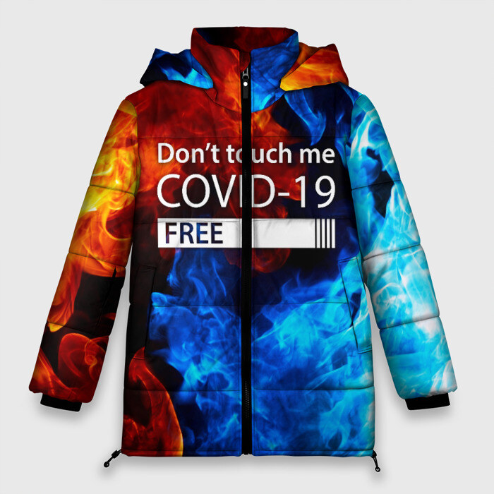 Женская зимняя куртка 3D COVID-19 DON`T TOUCH ME фото