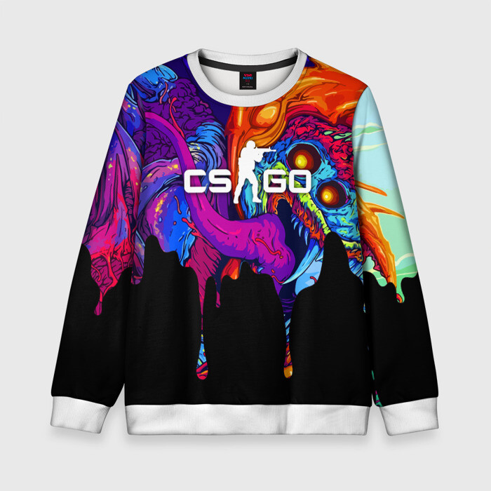Детский свитшот 3D CS GO HYPER BEAST фото