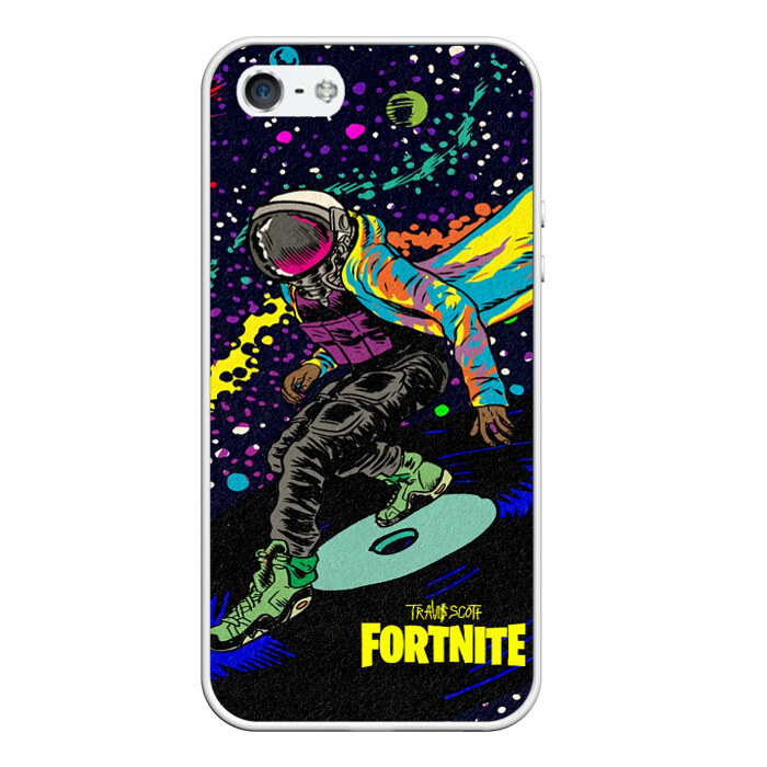 Чехол для iPhone 5/5S матовый TRAVIS SCOTT+FORTNITE фото