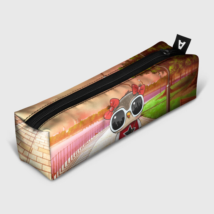 Пенал 3D Модная сова с божьей коровкой фото