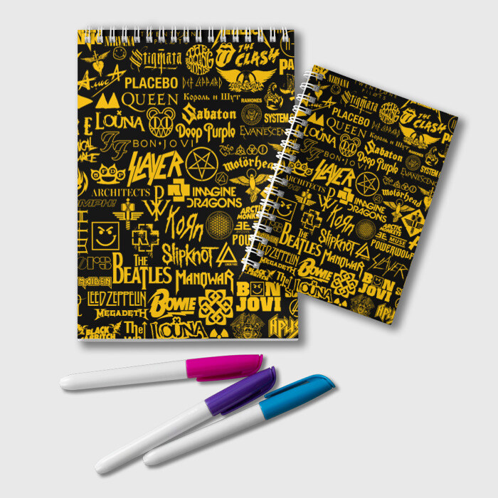 Блокнот ЛОГОТИПЫ РОК ГРУПП фото