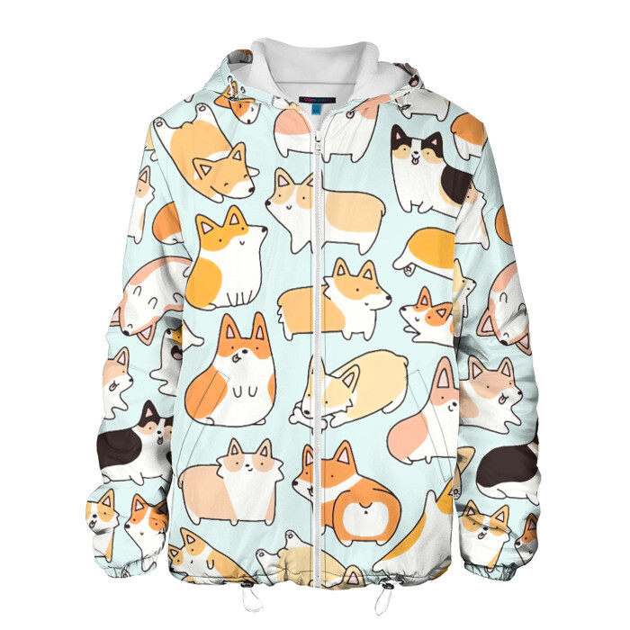 Мужская куртка 3D Милые корги фото