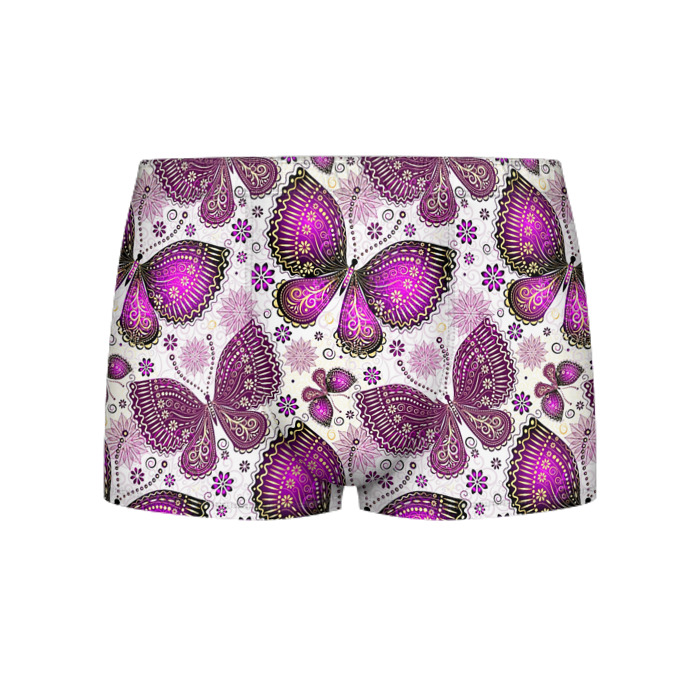 Мужские трусы 3D Фиолетовые бабочки фото