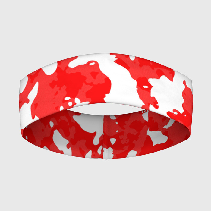 Повязка на голову 3D Красно белая фото