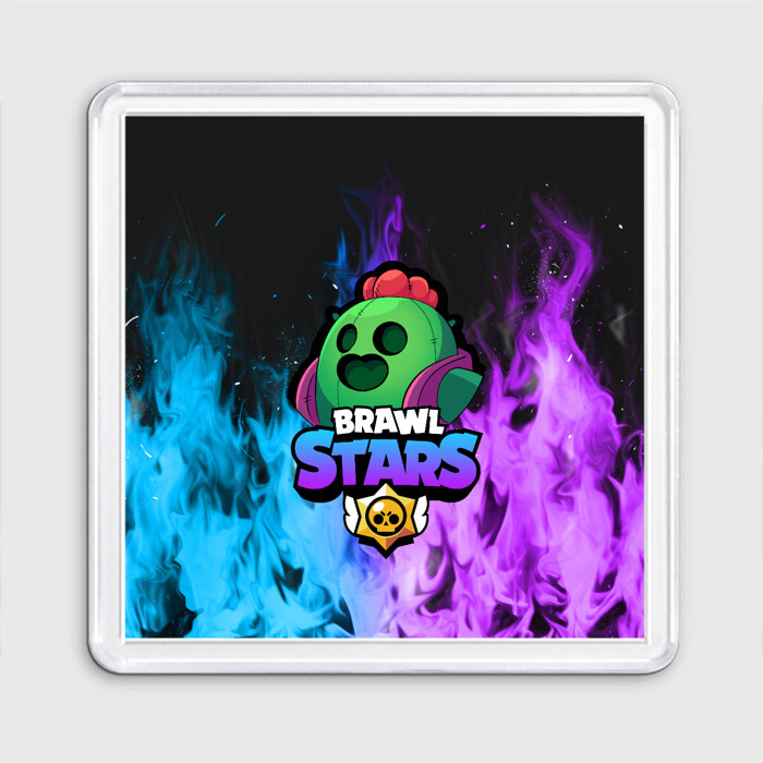 Магнит 55*55 Brawl Stars SPIKE фото