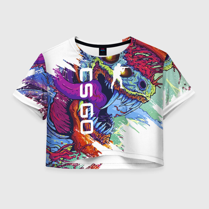 Женская футболка Crop-top 3D CS GO  фото