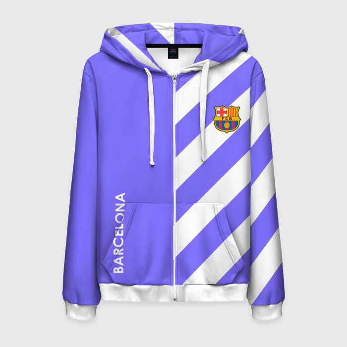 Мужская толстовка 3D на молнии Barcelona фото