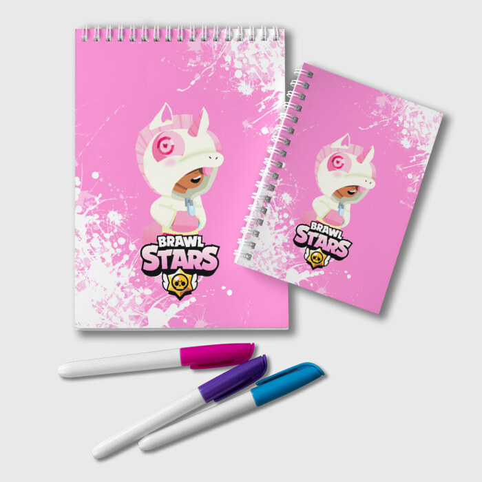 Блокнот BRAWL STARS LEON UNICORN фото