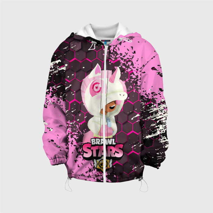 Детская куртка 3D BRAWL STARS LEON UNICORN фото