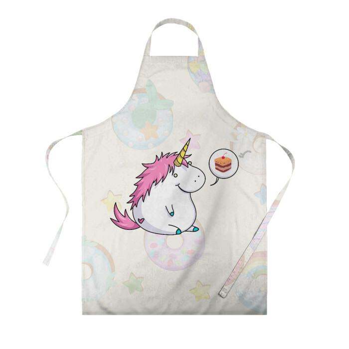 Фартук 3D Пухленький единорог фото