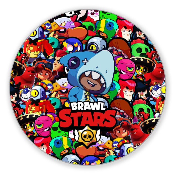 Коврик для мышки круглый Brawl Stars LEON SHARK фото