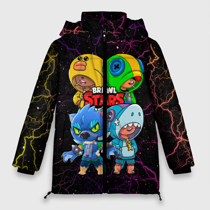 Женская зимняя куртка 3D Brawl Stars Leon Quattro фото