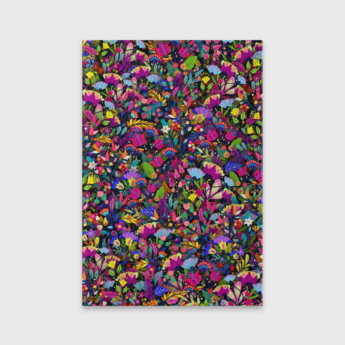 Обложка для паспорта матовая кожа Мистические цветы фото