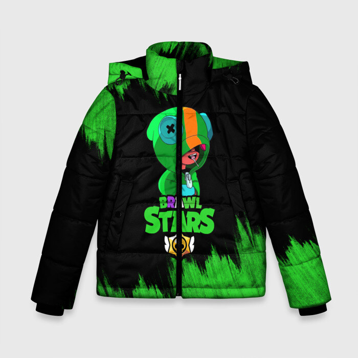 Зимняя куртка для мальчиков 3D BRAWL STARS LEON фото