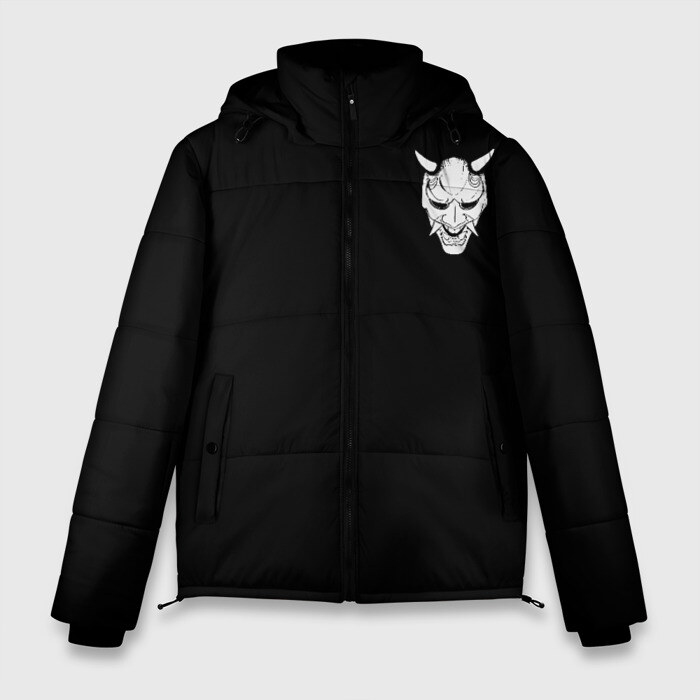 Мужская зимняя куртка 3D Демон Они (Принт на спине) фото