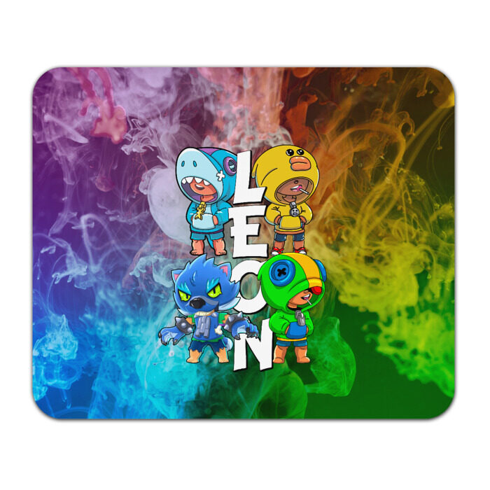 Коврик для мышки прямоугольный Brawl Stars Leon Quattro фото