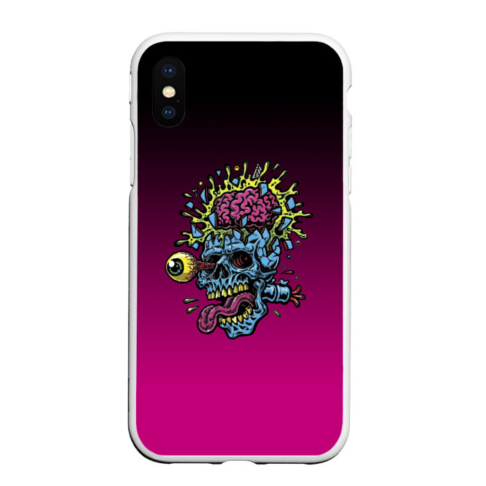 Чехол для iPhone XS Max матовый The explosion of the brain фото