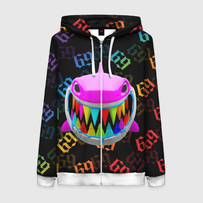 Женская толстовка 3D на молнии 6IX9INE фото