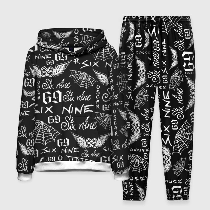 Мужской костюм 3D (с толстовкой) 6IX9INE ТАТУИРОВКИ фото
