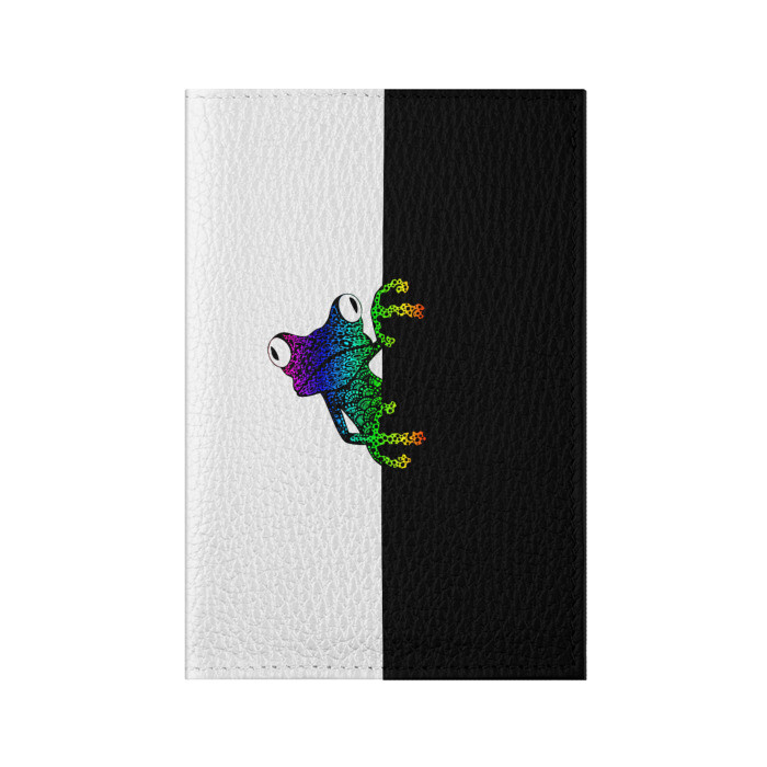 Обложка для паспорта матовая кожа Лягуха фото