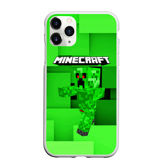 Чехол для iPhone 11 Pro матовый Minecraft фото