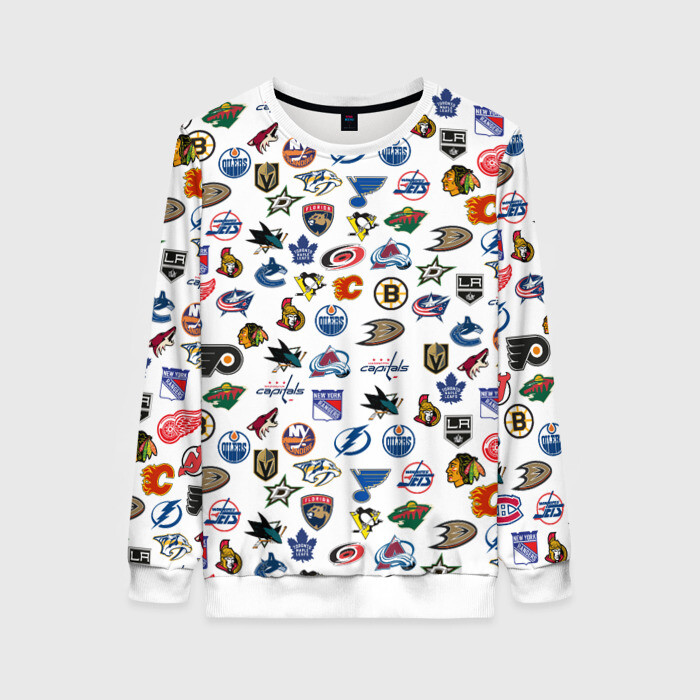 Женский свитшот 3D NHL PATTERN | НХЛ (Z) фото