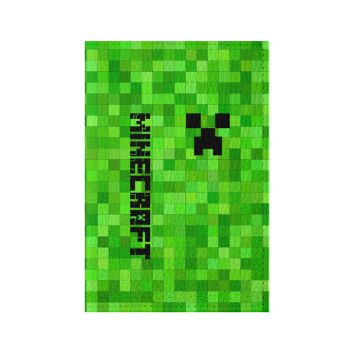 Обложка для паспорта матовая кожа MINECRAFT CREEPER фото