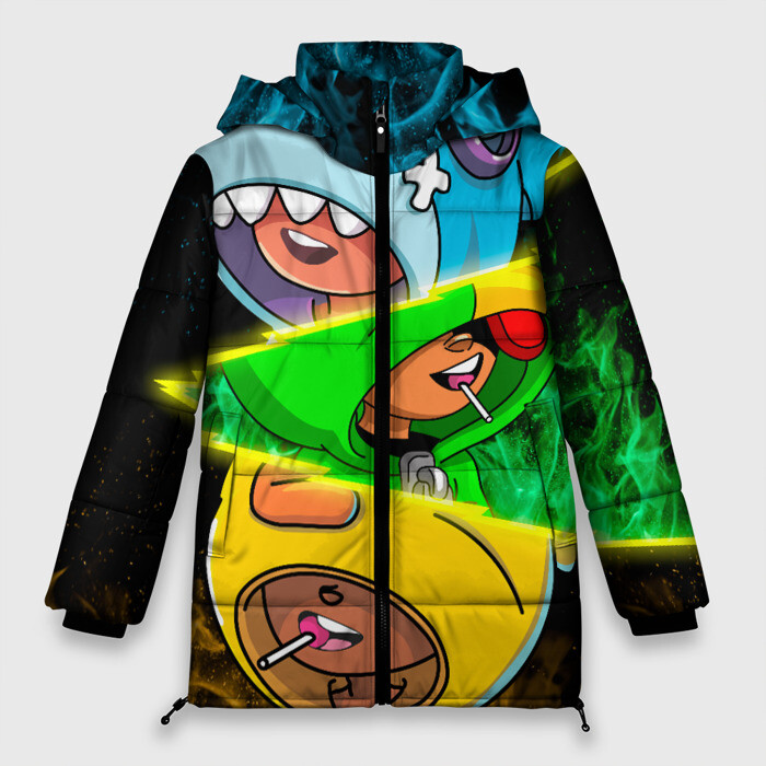 Женская зимняя куртка 3D Brawl Stars Leon Trio фото