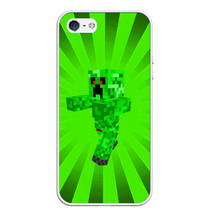 Чехол для iPhone 5/5S матовый Minecraft фото