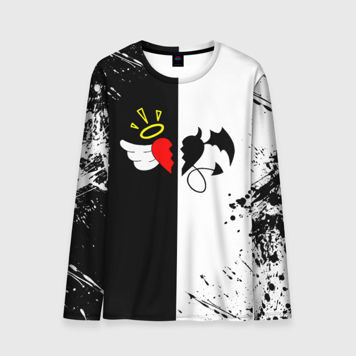 Мужской лонгслив 3D Добро и зло, Payton Moormeier фото