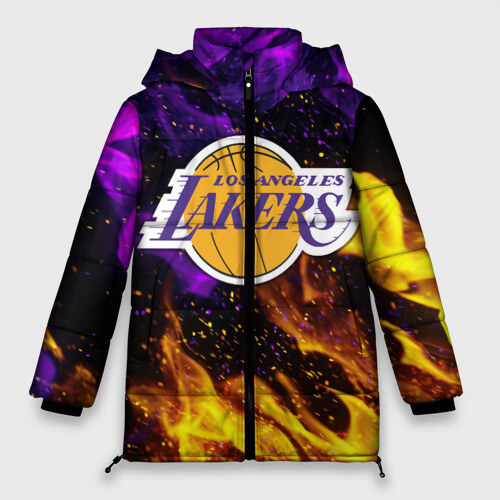 Женская зимняя куртка 3D LA LAKERS фото
