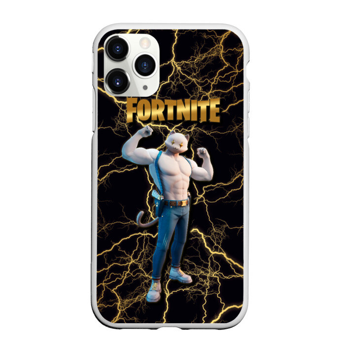 Чехол для iPhone 11 Pro матовый Meowcles Fortnite 2 фото