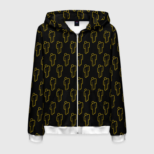 Мужская толстовка 3D на молнии BILLIE EILISH фото