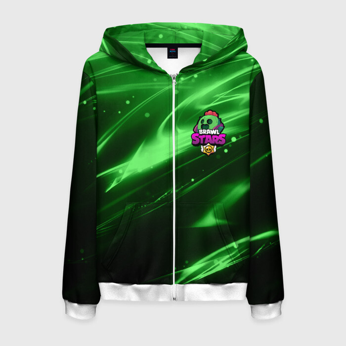 Мужская толстовка 3D на молнии СПАЙК BRAWL STARS фото