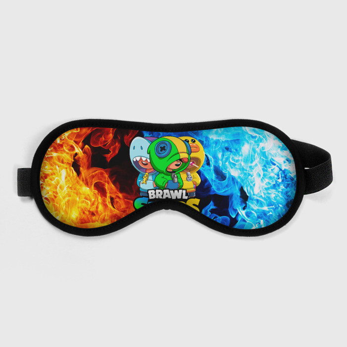 Маска для сна 3D BRAWL STARS LEON TRIO | ЛЕОН фото