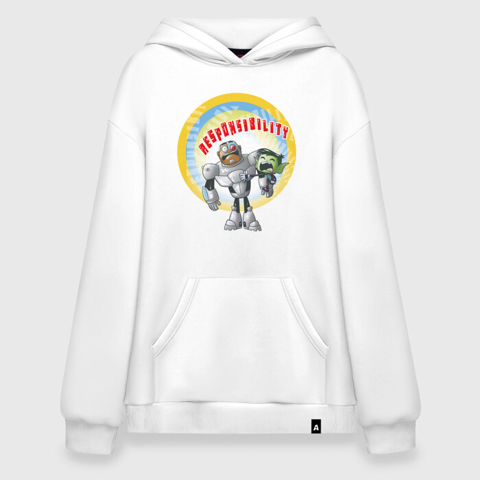 Худи SuperOversize хлопок Бистбой и Киборг фото