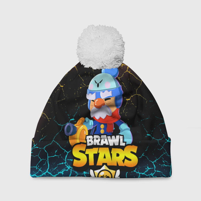 Шапка 3D c помпоном BRAWL STARS GALE. фото