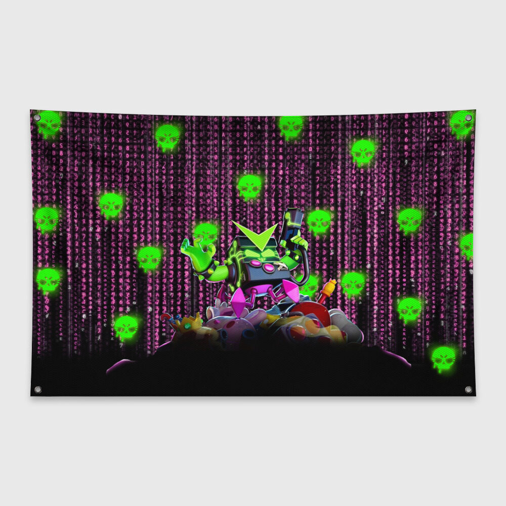 Флаг-баннер Virus 8-Bit фото